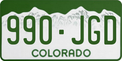 CO license plate 990JGD