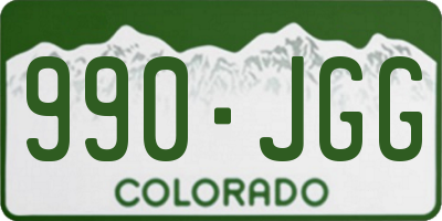 CO license plate 990JGG