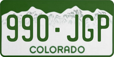 CO license plate 990JGP