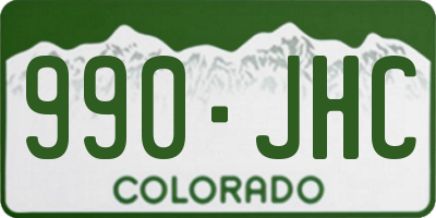 CO license plate 990JHC