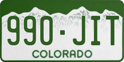 CO license plate 990JIT