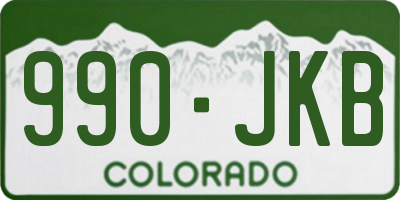 CO license plate 990JKB