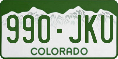 CO license plate 990JKU