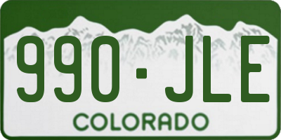 CO license plate 990JLE