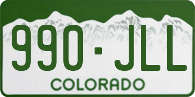 CO license plate 990JLL