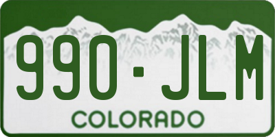 CO license plate 990JLM
