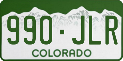 CO license plate 990JLR