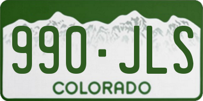 CO license plate 990JLS