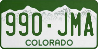 CO license plate 990JMA