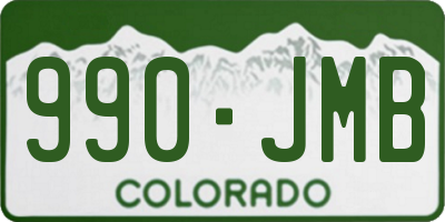 CO license plate 990JMB