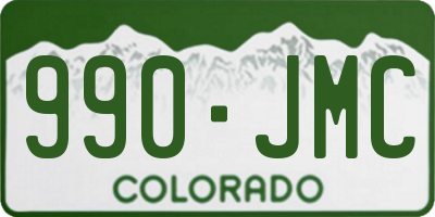 CO license plate 990JMC
