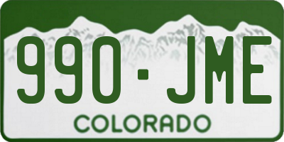 CO license plate 990JME