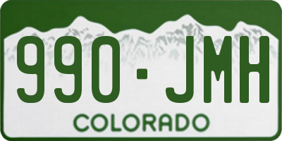 CO license plate 990JMH