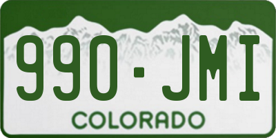 CO license plate 990JMI