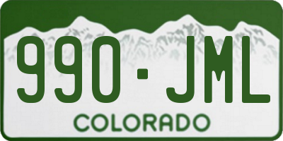 CO license plate 990JML