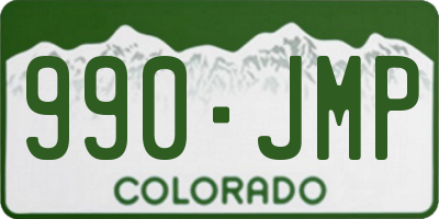 CO license plate 990JMP