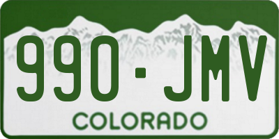 CO license plate 990JMV