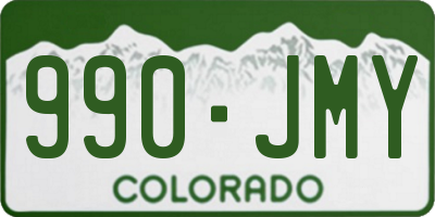 CO license plate 990JMY