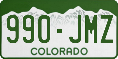 CO license plate 990JMZ
