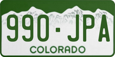 CO license plate 990JPA