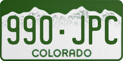 CO license plate 990JPC