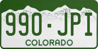 CO license plate 990JPI