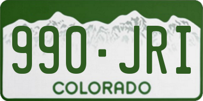 CO license plate 990JRI