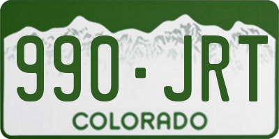 CO license plate 990JRT