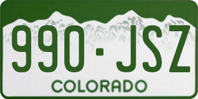 CO license plate 990JSZ