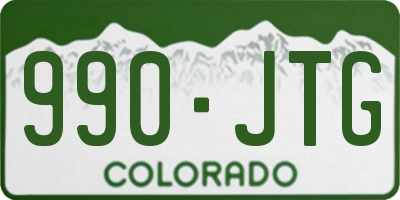 CO license plate 990JTG