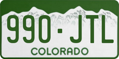 CO license plate 990JTL