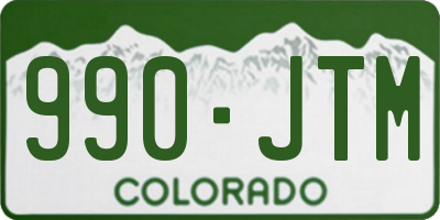 CO license plate 990JTM