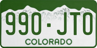 CO license plate 990JTO