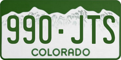 CO license plate 990JTS