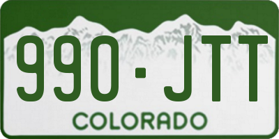 CO license plate 990JTT
