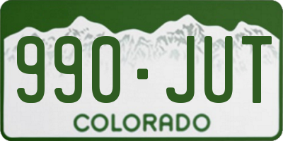 CO license plate 990JUT