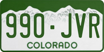 CO license plate 990JVR