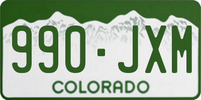 CO license plate 990JXM