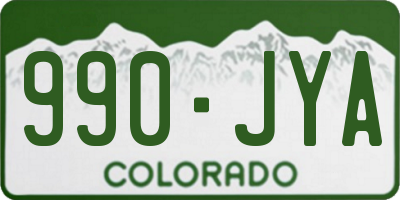 CO license plate 990JYA