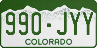 CO license plate 990JYY