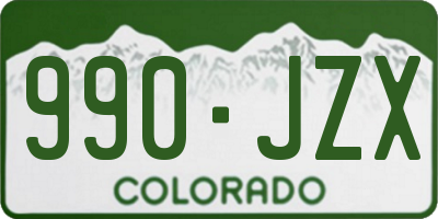 CO license plate 990JZX