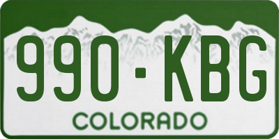 CO license plate 990KBG