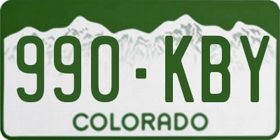 CO license plate 990KBY
