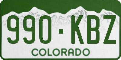 CO license plate 990KBZ