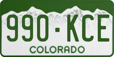 CO license plate 990KCE