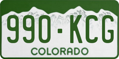 CO license plate 990KCG