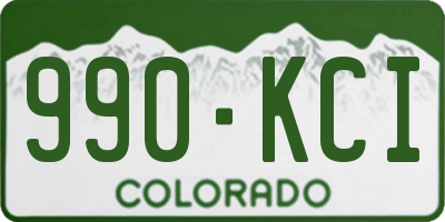 CO license plate 990KCI
