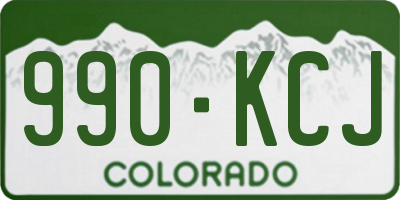 CO license plate 990KCJ