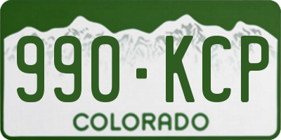 CO license plate 990KCP