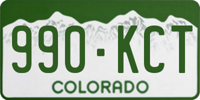 CO license plate 990KCT
